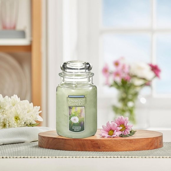 Candle Summer Wish Scented, Classic 22oz Large‎ Jar Single Wick Candle, Over 110 - Picture 1 of 3